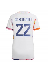 Fotbalové Dres Belgie Charles De Ketelaere #22 Dámské Venkovní Oblečení MS 2022 Krátký Rukáv
